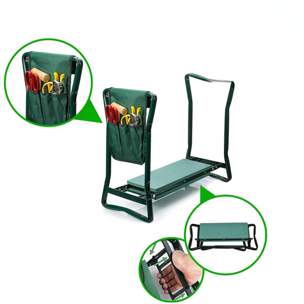 وسادة ركوع قابلة للطي للحديقة | تصميم مريح للركبتين | مقعد مزدوج ومقابض | BeetBuddy - Lamylie