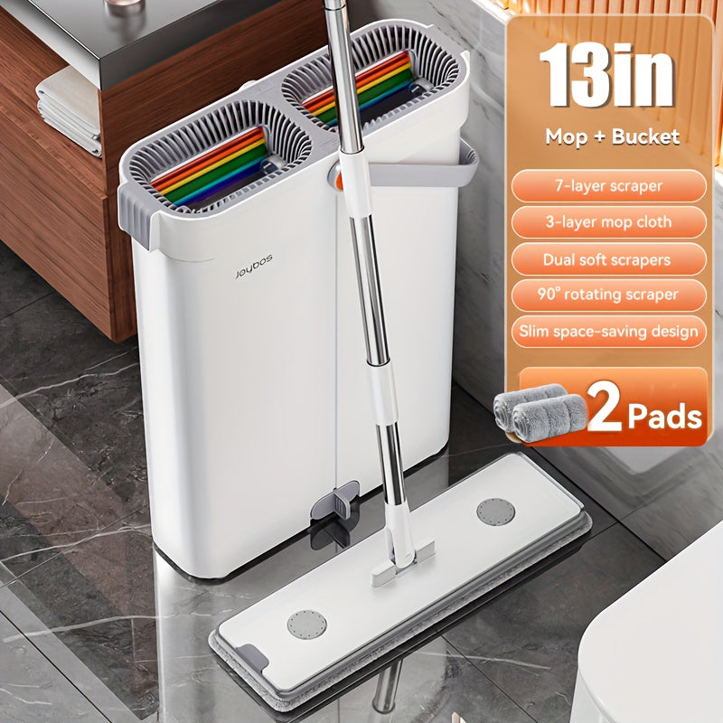 Mopp-Set mit Eimer | Flachmopp in den Größen 33 cm oder 40 cm – Lamylie