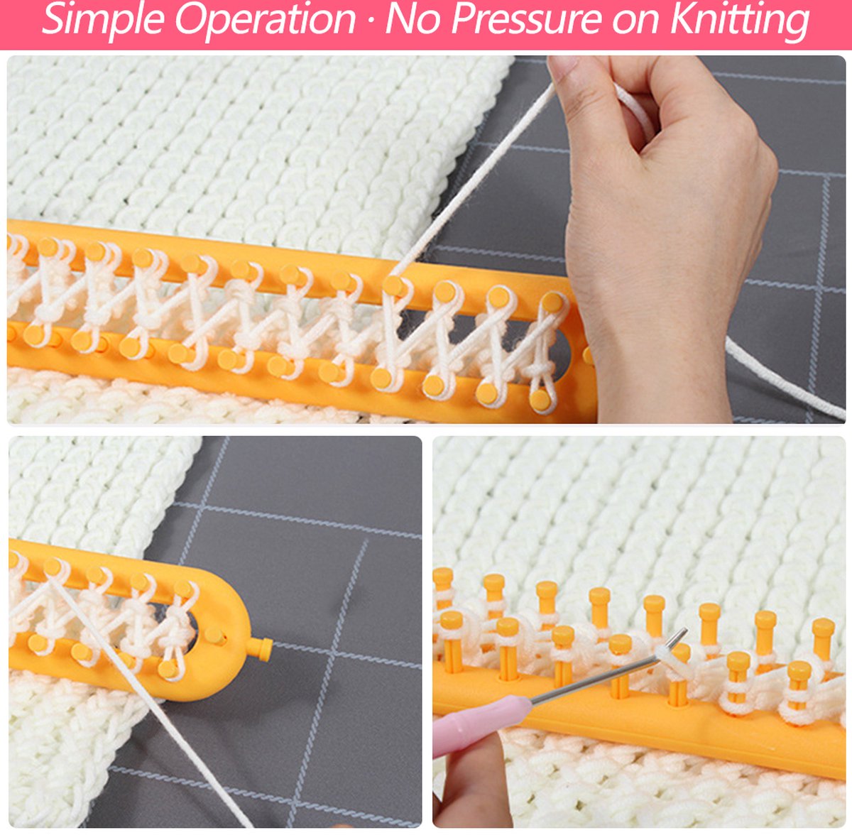 Knitting Loom Without Needles | Easy Wrapping Method | Compact Portable Design | LoopCraft - Lamylie