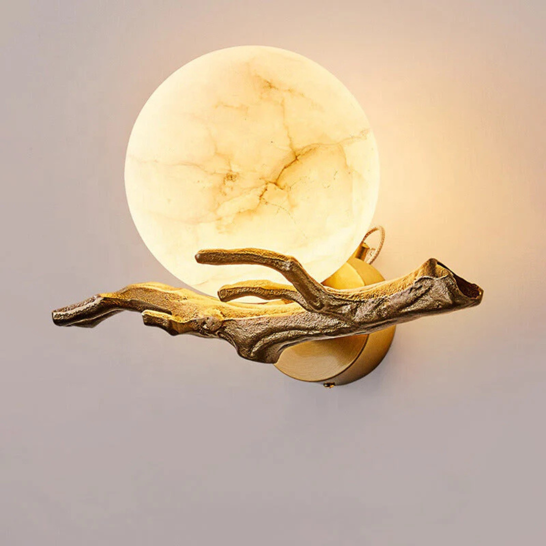 Marmor-Wandleuchte mit warmem LED-Licht - Lamylie