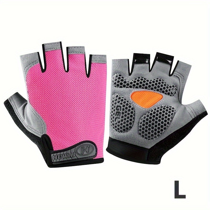 AthletiQ Half-Finger Outdoor Gloves, Universally Sized for Men & Women