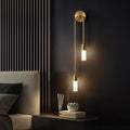 Gouden wandlamp met 2 lichtpunten | Moderne ledverlichting voor woonkamer en slaapkamer - Lamylie