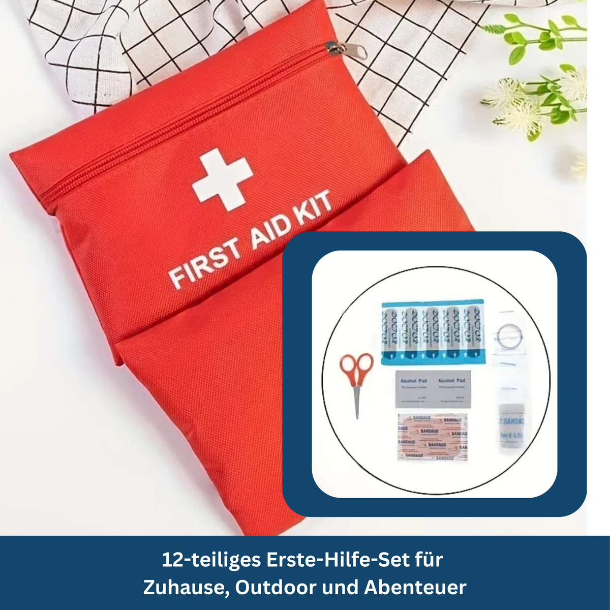 Kit de primeros auxilios para actividades al aire libre y emergencias vehiculares - Lamylie