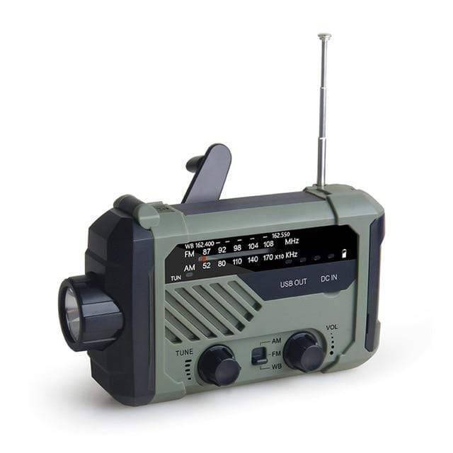 Solární rádio s ručním generátorem, svítilnou a powerbankou pro nouzové situace - Lamylie