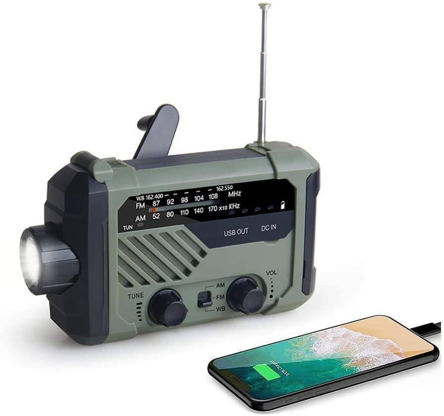 Solární rádio s ručním generátorem, svítilnou a powerbankou pro nouzové situace - Lamylie