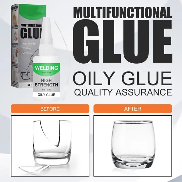Universallim med extra stark vidhäftning, 50ml | Transparent allroundlim för plast, trä, keramik och metall | Permanenta osynliga reparationer – Lamylie