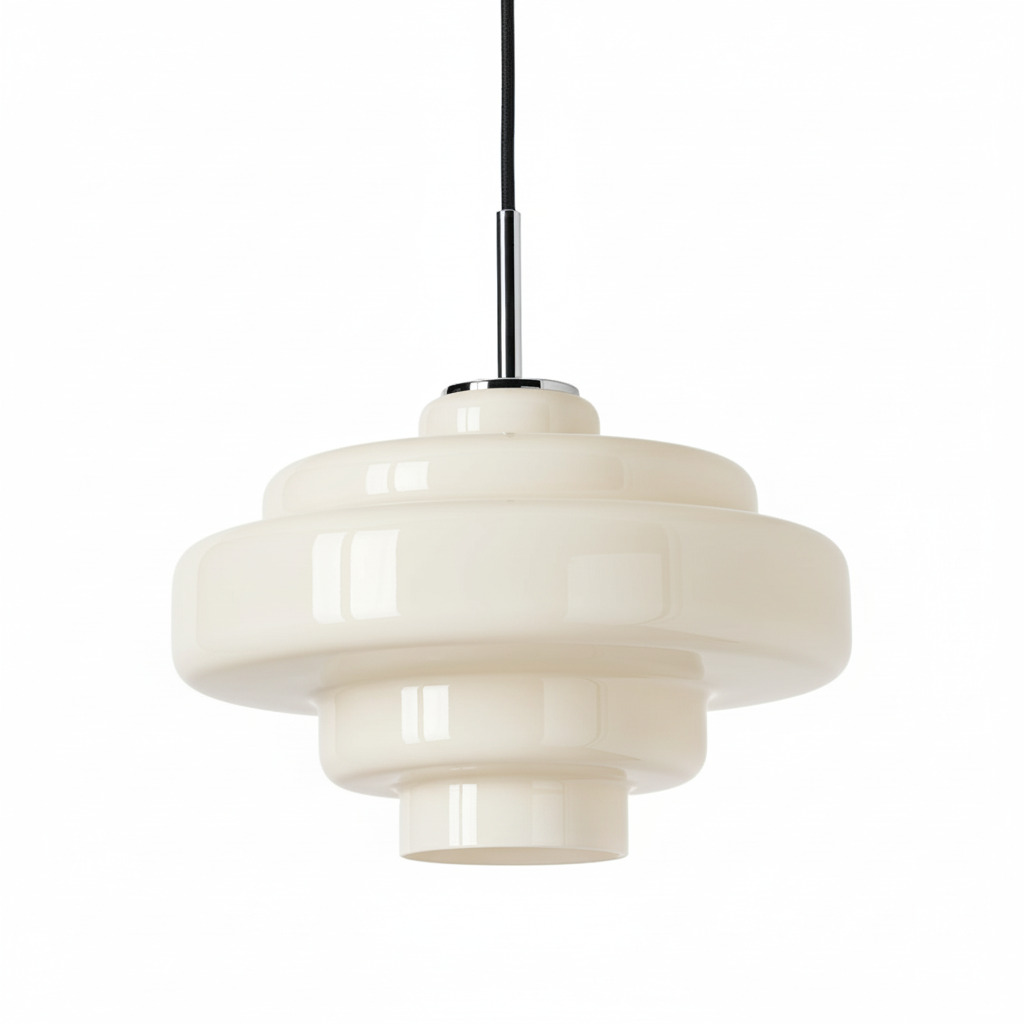 Colored Glass Pendant Lamp with Adjustable Suspension | Modern Light Point for Dining Room Kitchen Living Room - Lamylie