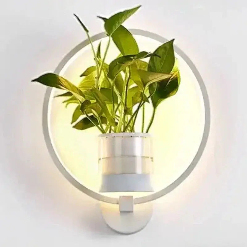 LED Wall Plant Light with Glass Vase | Warm Ambient Light | Decorative Wall Feature | GlowPlant - Lamylie