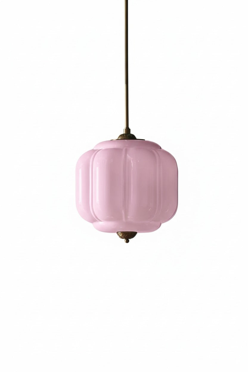 Vintage Milk Glass Pendant Lamp with Wavy Edge | Scandinavian Atmosphere Lighting for Kitchen and Bedroom - Lamylie