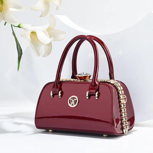 Sac Soirée en Cuir Brillant