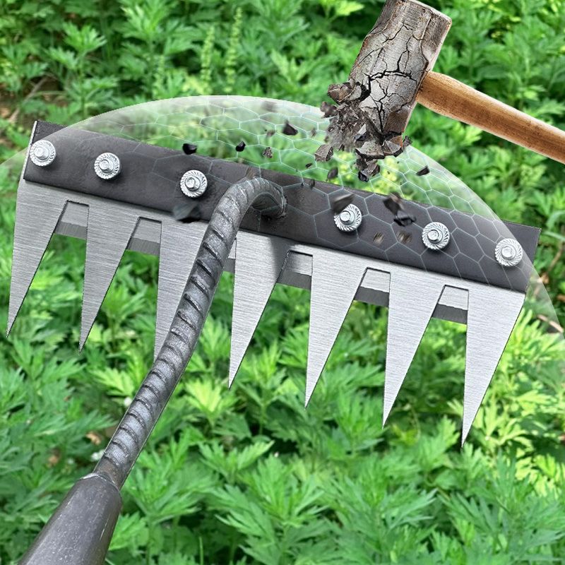 Carbon Steel Garden Weeding Rake - Lamylie