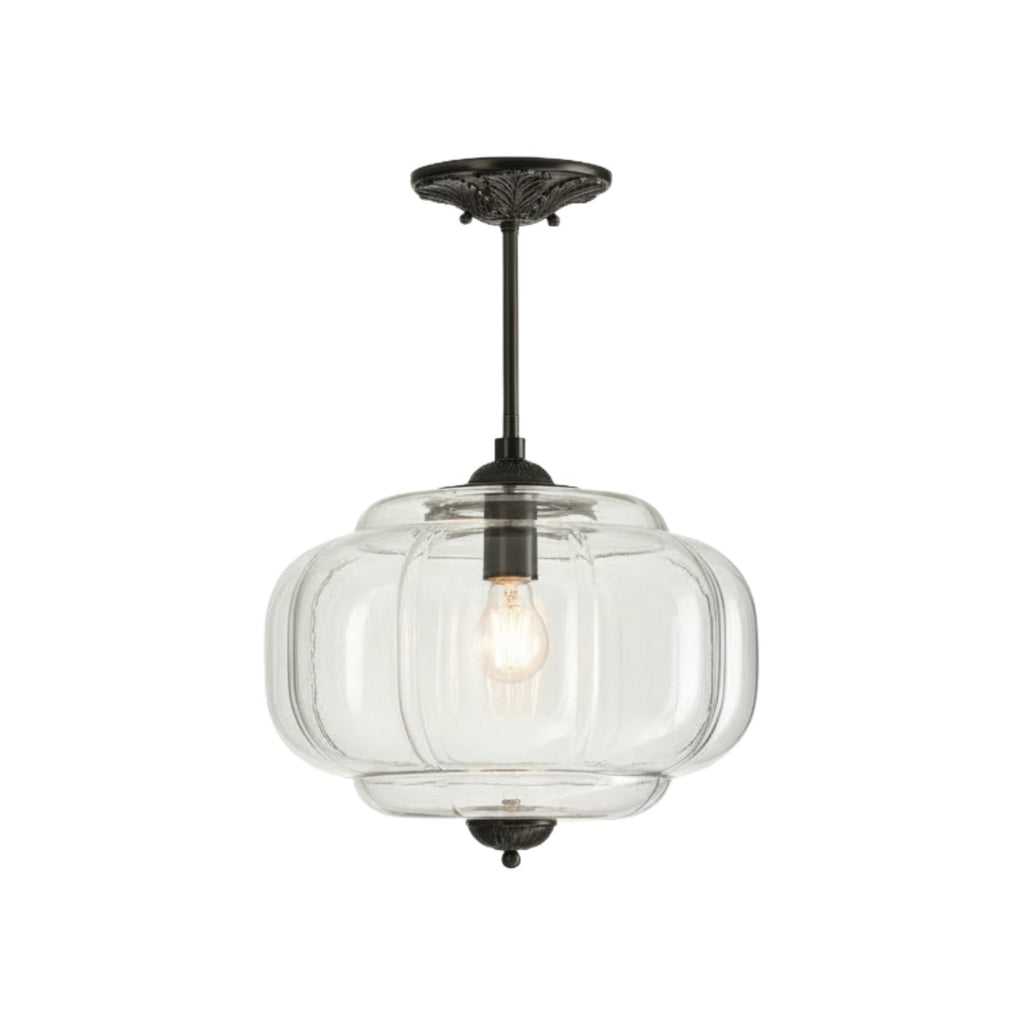 Vintage Milk Glass Pendant Lamp with Wavy Edge | Scandinavian Atmosphere Lighting for Kitchen and Bedroom - Lamylie