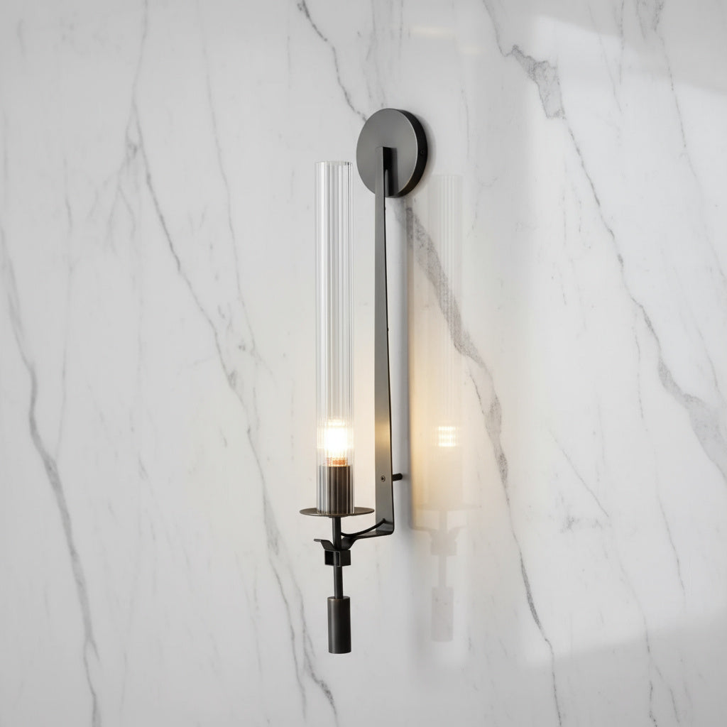Moderne gyllen vegglampe — elegant veggbelysning for soverom og stue | skandinavisk designet veggspot – Lamylie