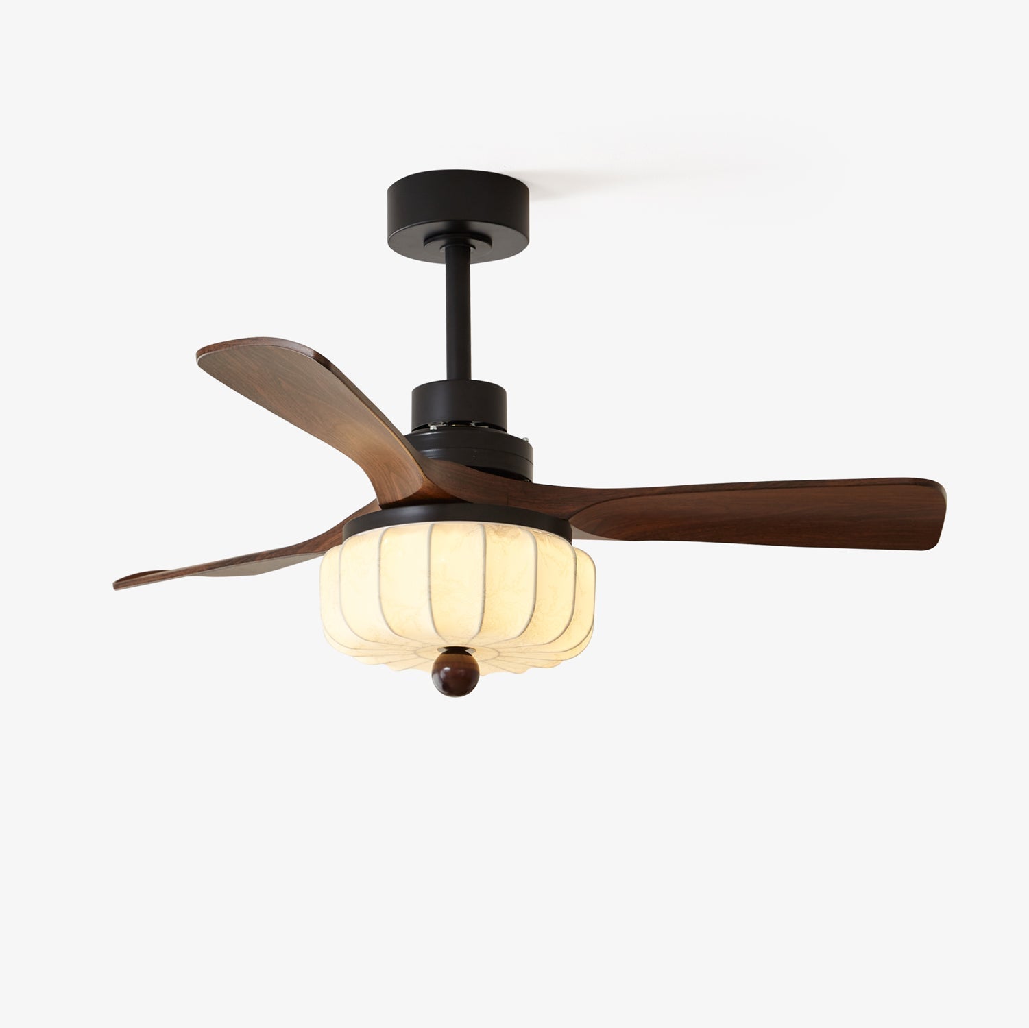Ventilator de tavan vintage cu iluminare și telecomandă | Design modern cu 6 viteze - Lamylie