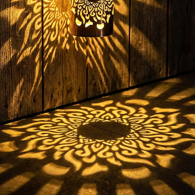LumiRaya Solar Mandala Projektor — Schaffen Sie sofortige Outdoor-Magie mit mühelosem, gemütlichem Leuchten - Lamylie