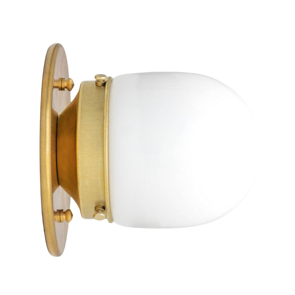 Opal Glass Wall & Ceiling Lamp Dual Function Modern Design Brass - Lamylie