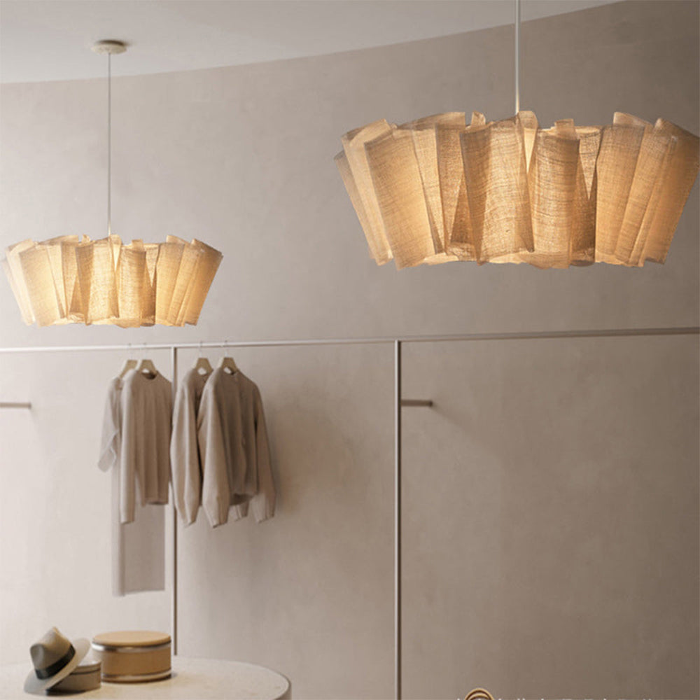 Pleated Fabric Pendant Lamp | Minimalist Scandinavian Lighting for Dining Room & Living Room - Lamylie