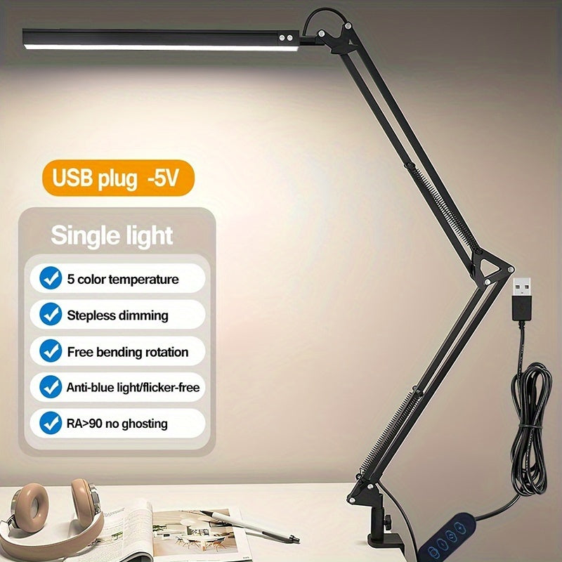 مصباح Flexiglow LED يُثبَّت بالمشبك — 10 مستويات سطوع، و3 درجات حرارة لونية