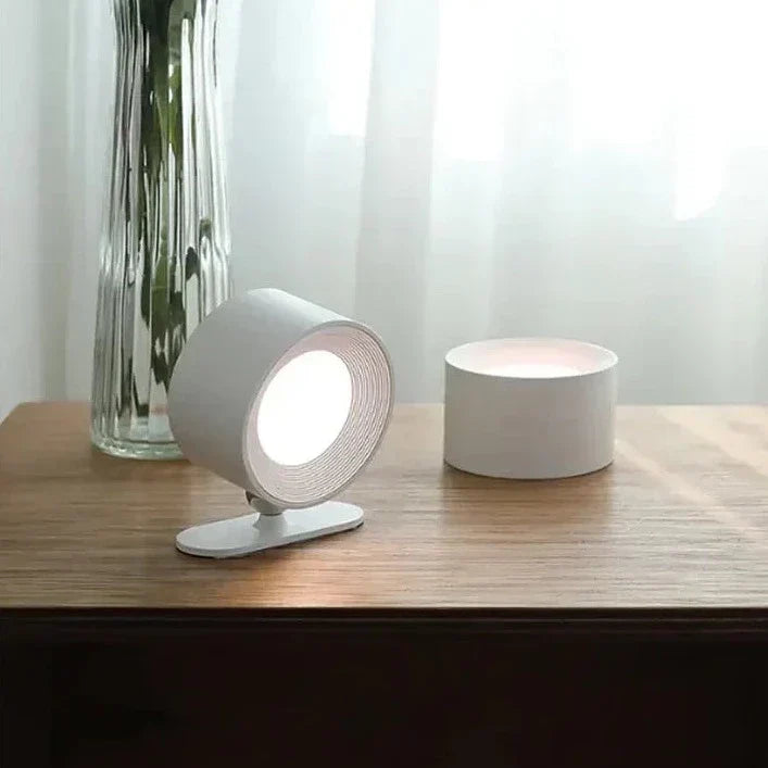 Wireless Rechargeable & Dimmable Wall Lamp with 360° Rotation | Compact Touch-Control Night Light - Lamylie