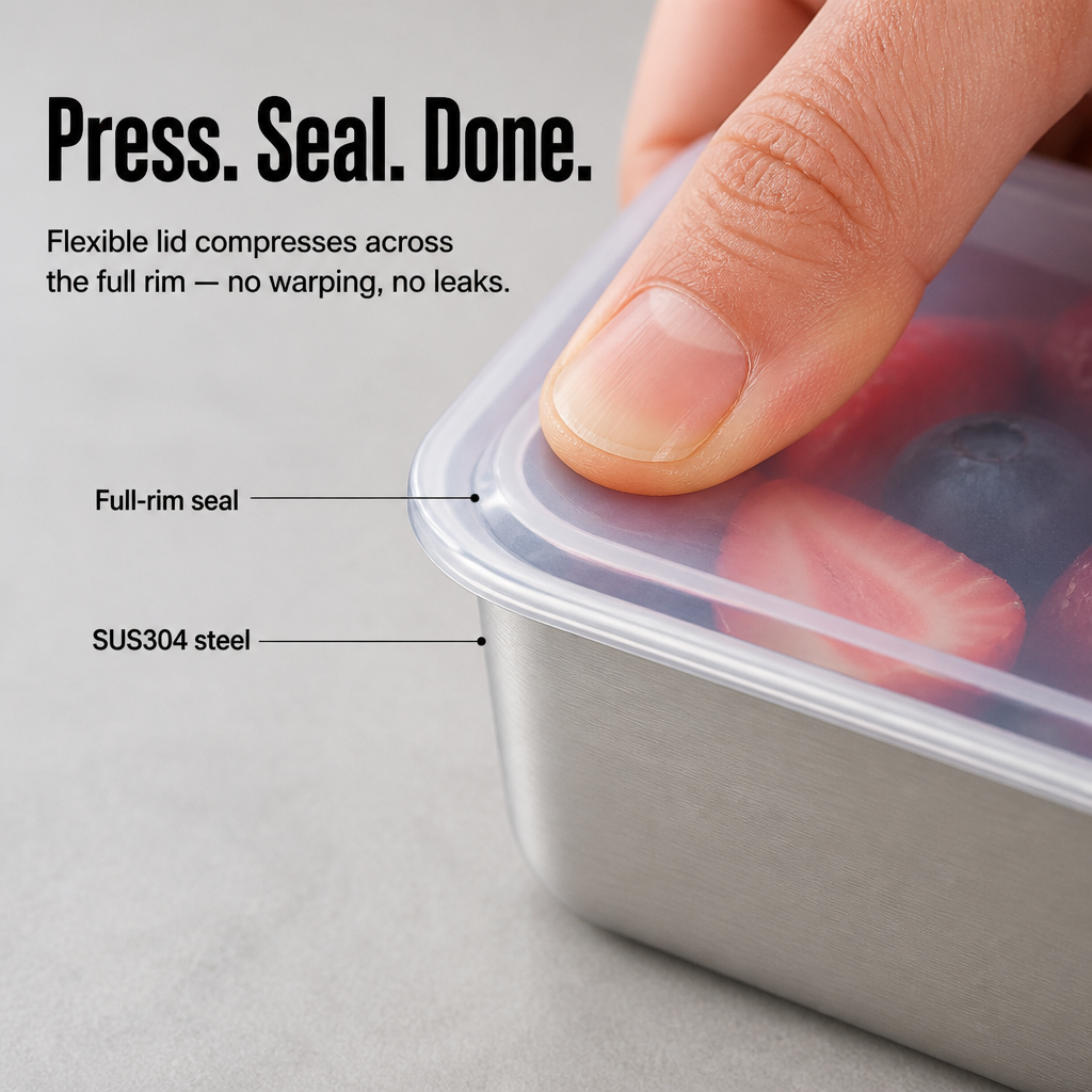 FreshLock — Zbavte se plastové zásuvky s dózami Tupperware a přejděte na odolnou ocel - Lamylie