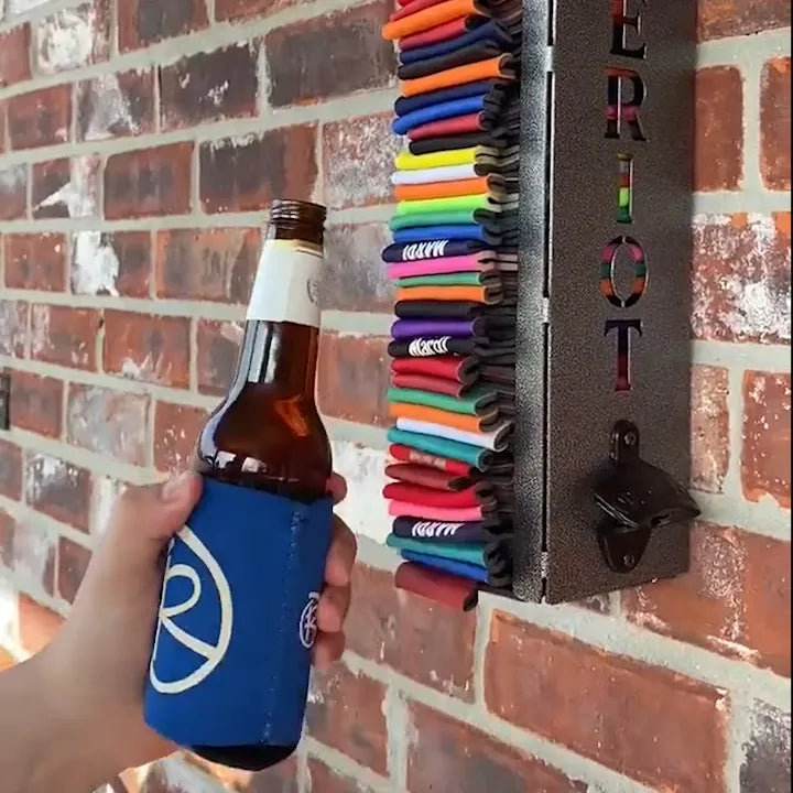 Wall-Mounted Drink Dispenser with Bottle Opener | Space-Saving Can Holder for Cold Drinks - Lamylie