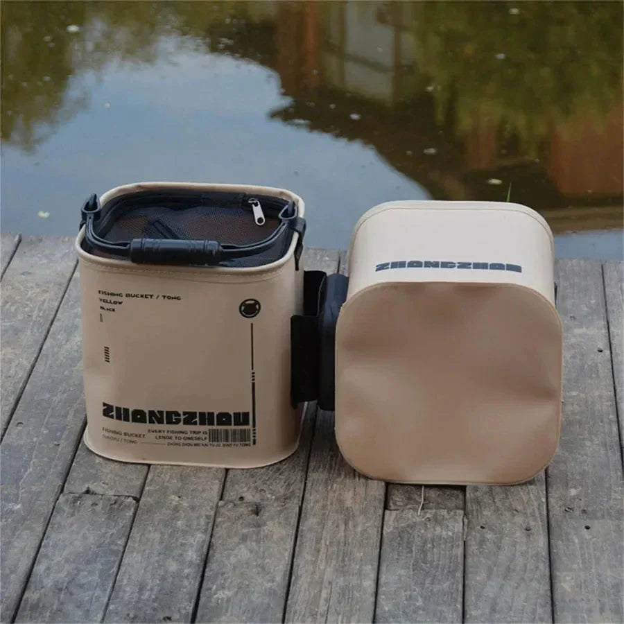 Collapsible Fishing Container with Drainage Feature - Lamylie