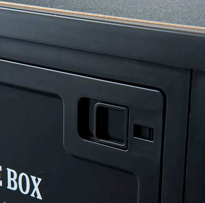 Caja de almacenamiento plegable con tapa de madera - Lamylie