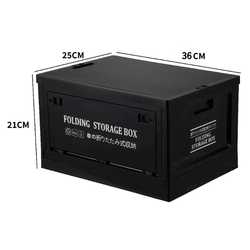 Caja de almacenamiento plegable con tapa de madera - Lamylie