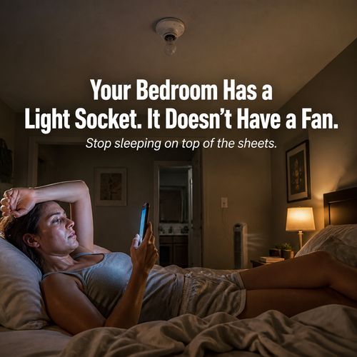 AirLume — Screw a Quiet Ceiling Fan + Bright LED Into Any Light Socket - Lamylie