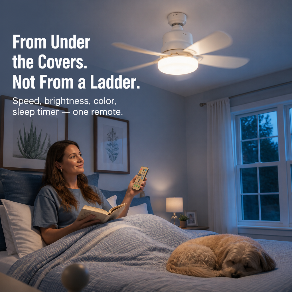 AirLume — Screw a Quiet Ceiling Fan + Bright LED Into Any Light Socket - Lamylie