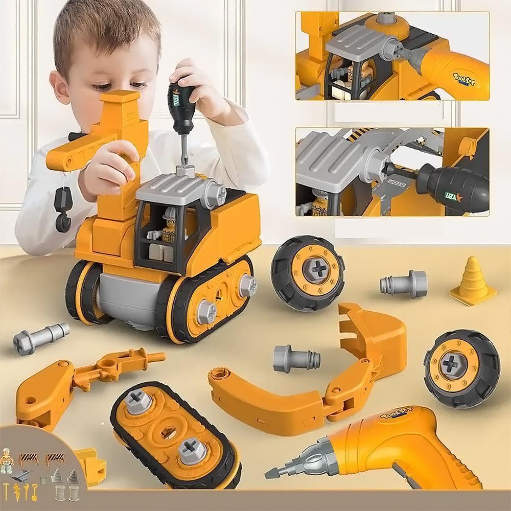Juego de construcción de vehículos de obra: juguete educativo para niños - Lamylie