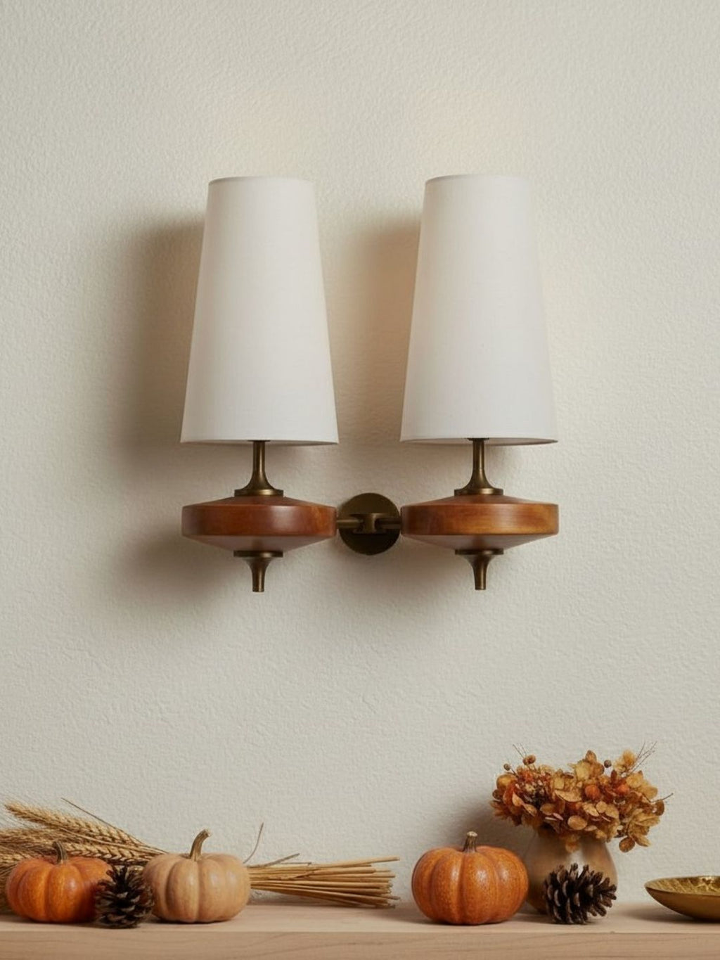 Retro Wall Lamp with Fabric Shade | Vintage Lighting for Bedroom - Lamylie