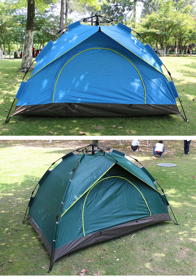 Wasserdichtes Pop-Up-Zelt fürs Camping – Grüne Sofortaufstellung - Lamylie