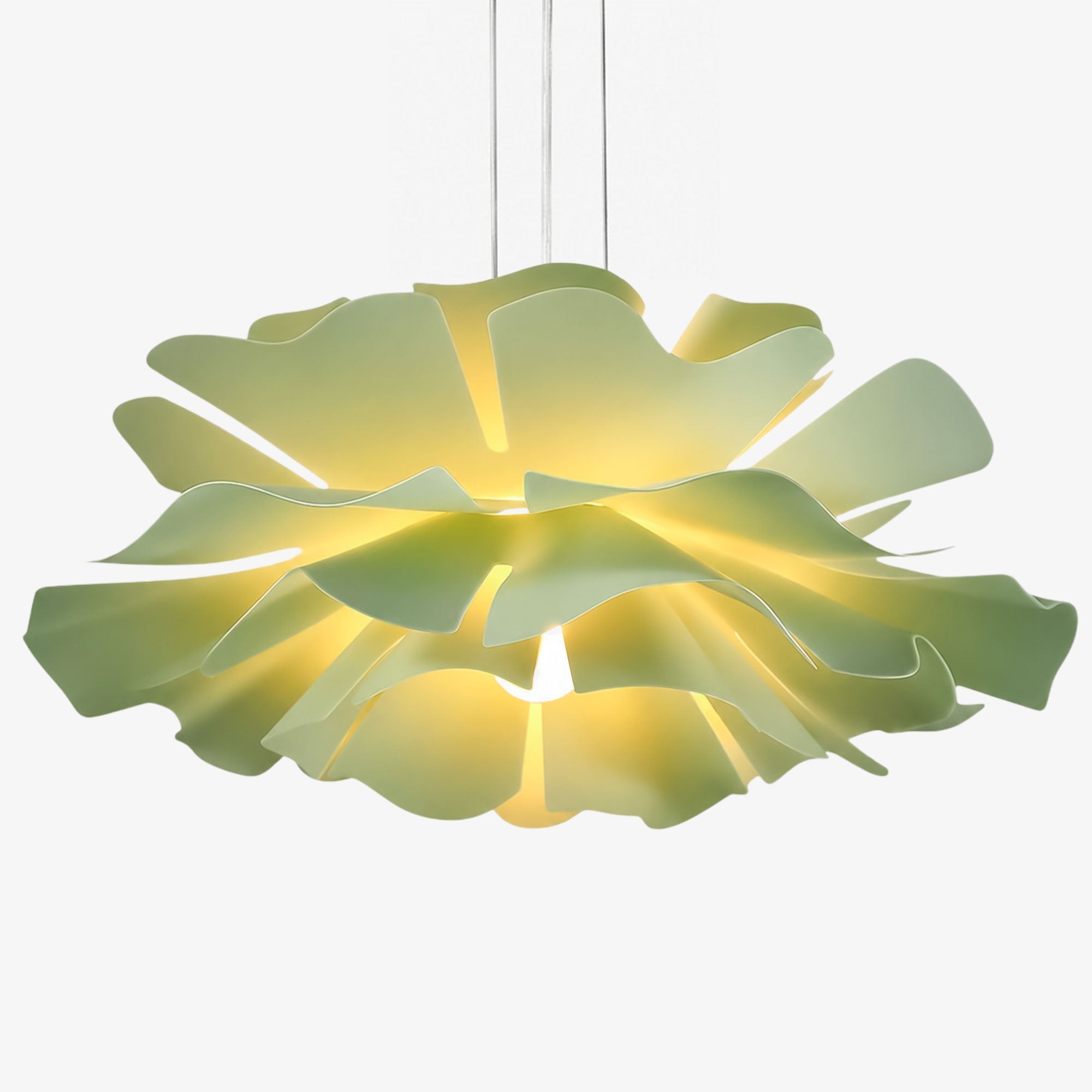 Handmade Acrylic Pendant Lamp Lotus Flower White Scandinavian Design - Lamylie