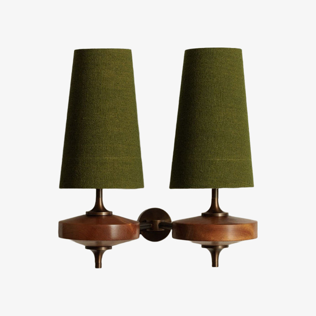 Retro Wall Lamp with Fabric Shade | Vintage Lighting for Bedroom - Lamylie