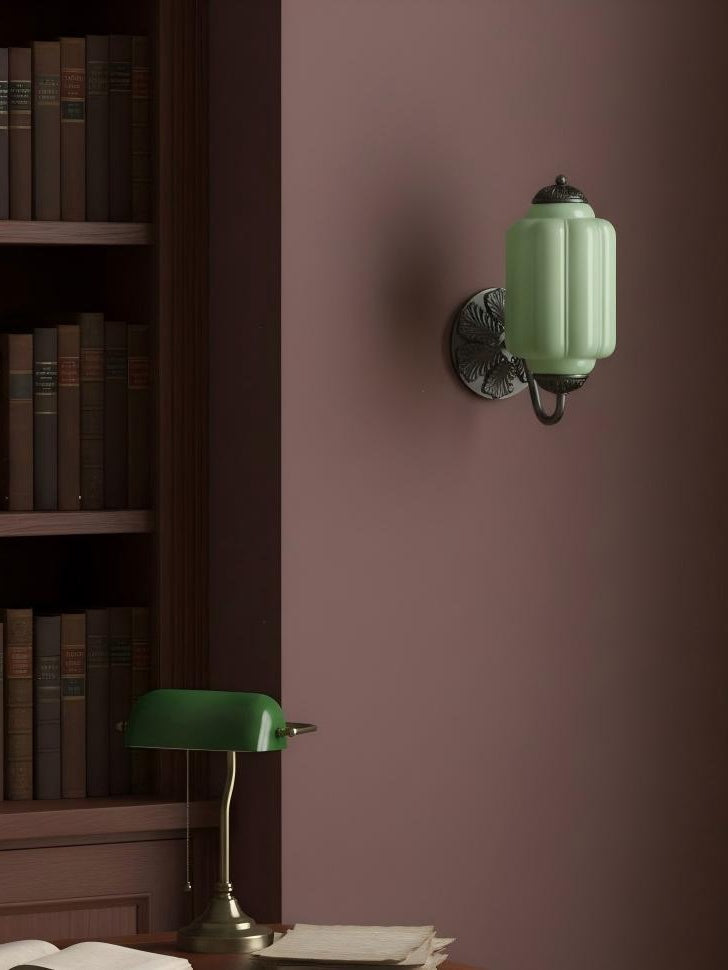 Milk Glass Wall Lamp Eloise for Hall and Bedroom | Vintage Wall Lighting with Milky White Glass - Lamylie