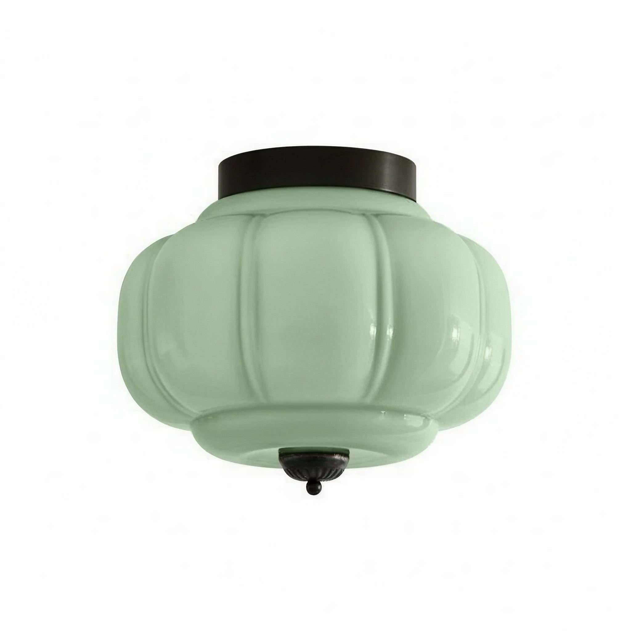 Retro Ceiling Lamp with Milk Glass Shade | Refined Semi-Flush Mount Lighting for Modern Interiors - Lamylie