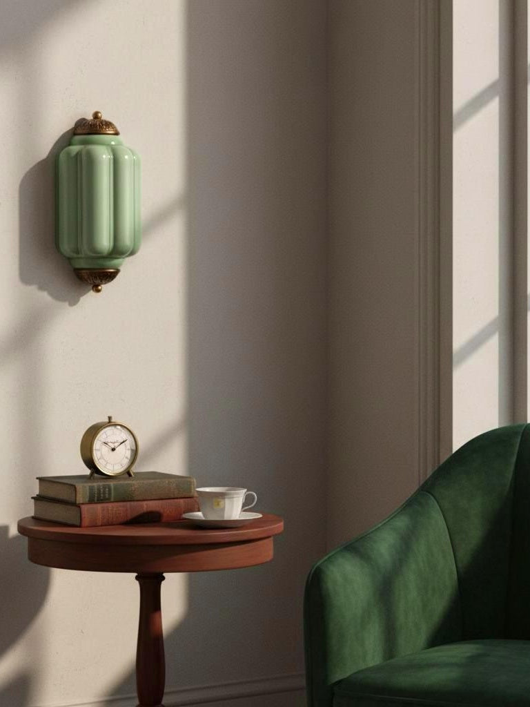 Milk Glass Wall Lamp for Bedroom Hall Scandinavian Style - Lamylie