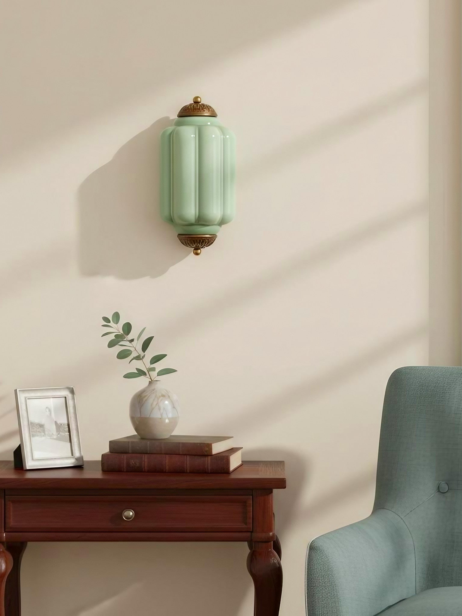 Milk Glass Wall Lamp for Bedroom Hall Scandinavian Style - Lamylie