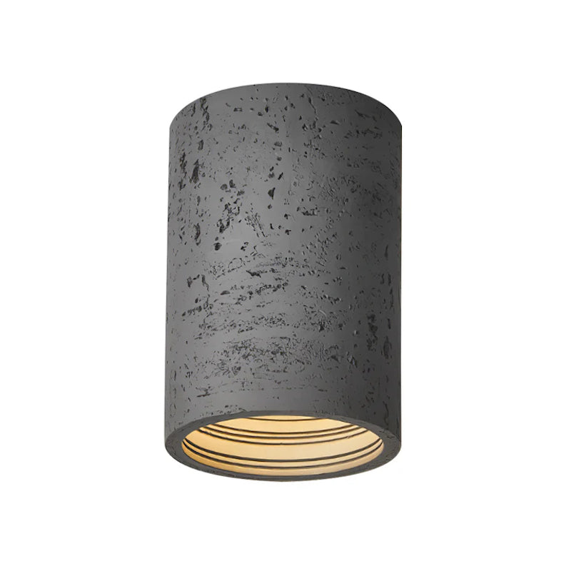 Cylindrical Travertine Ceiling Lamp | LED Lighting for Modern Interiors - Lamylie