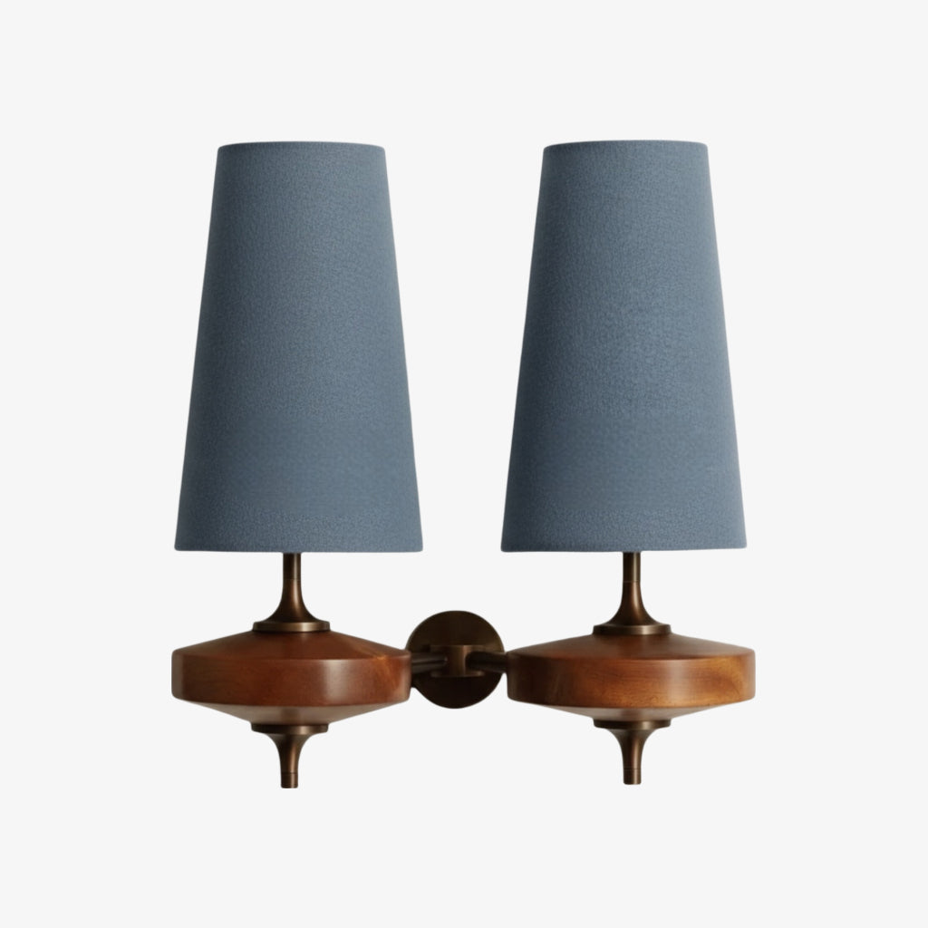 Retro Wall Lamp with Fabric Shade | Vintage Lighting for Bedroom - Lamylie