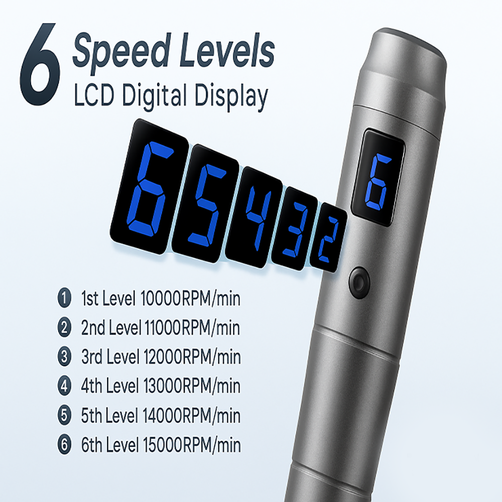 Microneedling Dermapen with USB Rechargeable Feature, 5 x 32Pin Cartridges - Lamylie