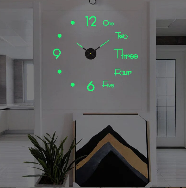 Modern Wall Clock Featuring 3D Raised Numbers Design - Lamylie