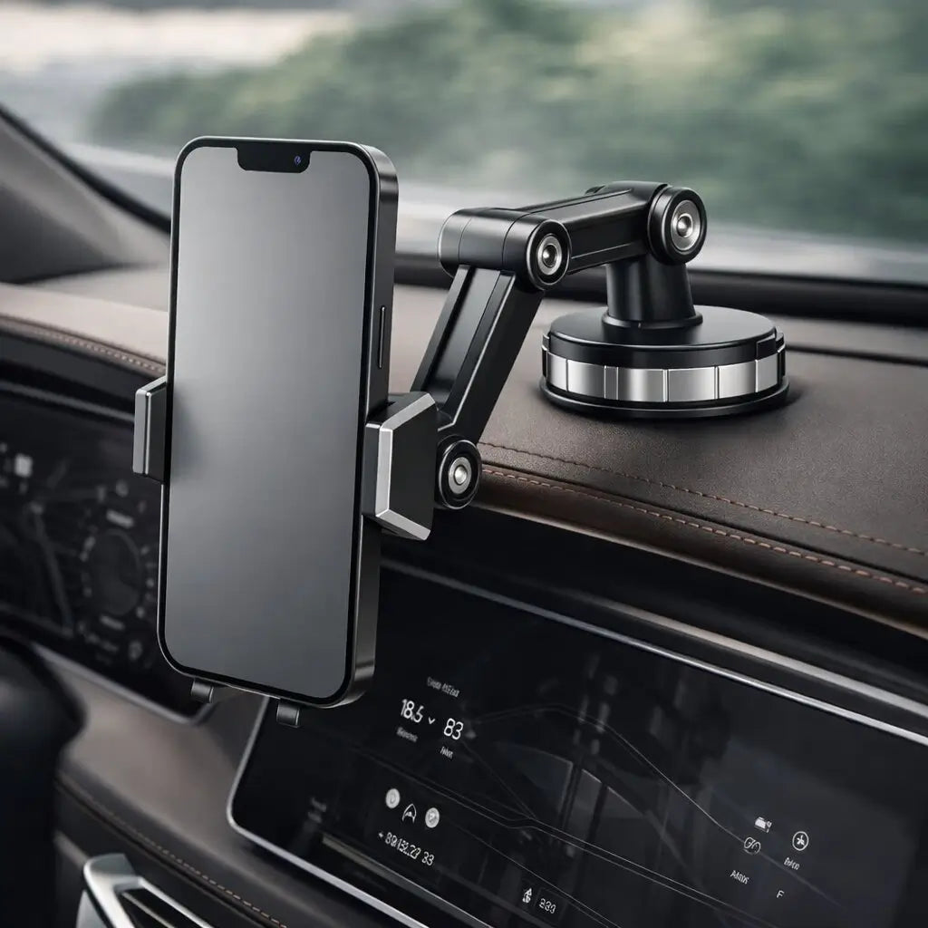 Mobilholder til bil med sugekopp og 360° rotasjon - Lamylie