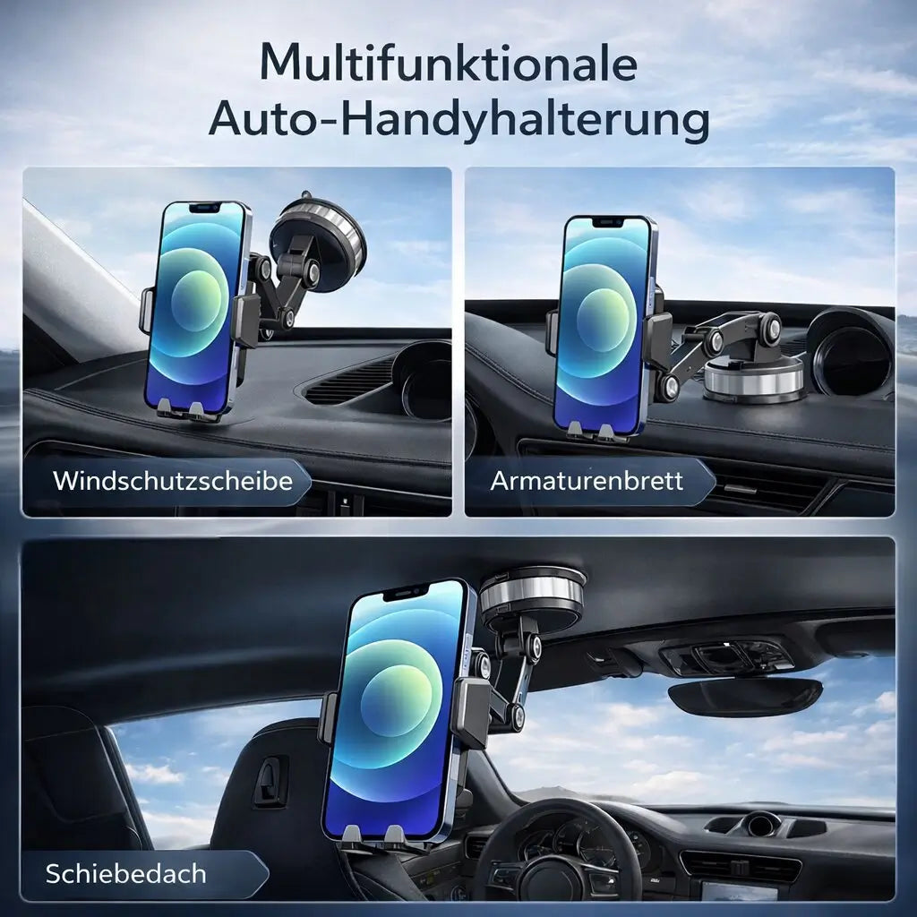 Mobilholder til bil med sugekopp og 360° rotasjon - Lamylie