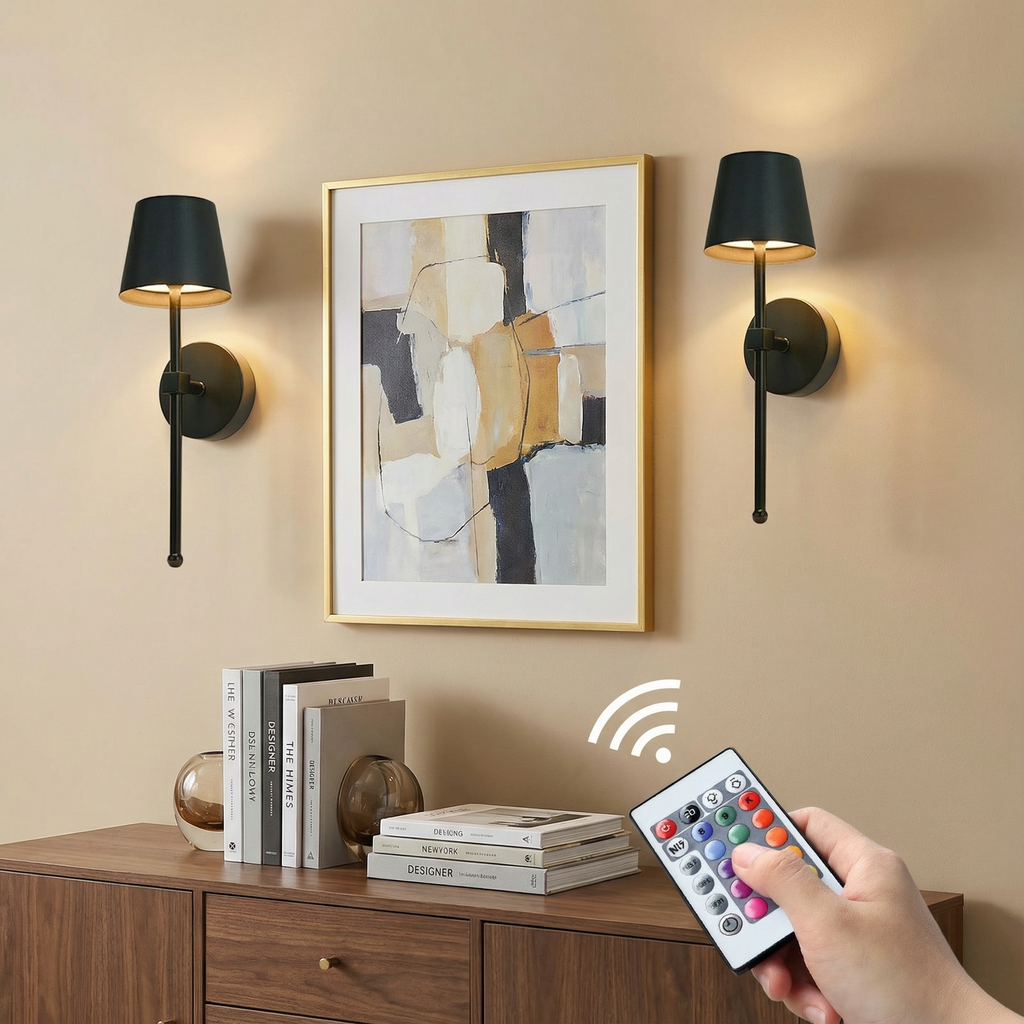 Lampada da parete LED senza fili e ricaricabile — Design elegante e moderno da applique
