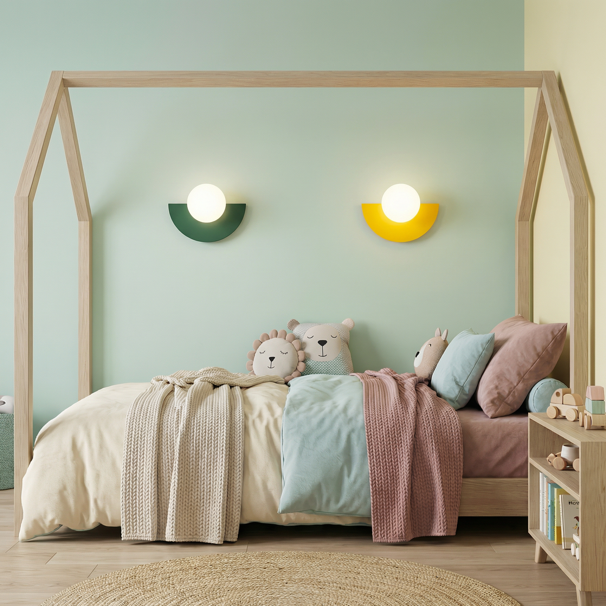 Candeeiro de parede semicircular Summit - Candeeiro de parede LED integrado