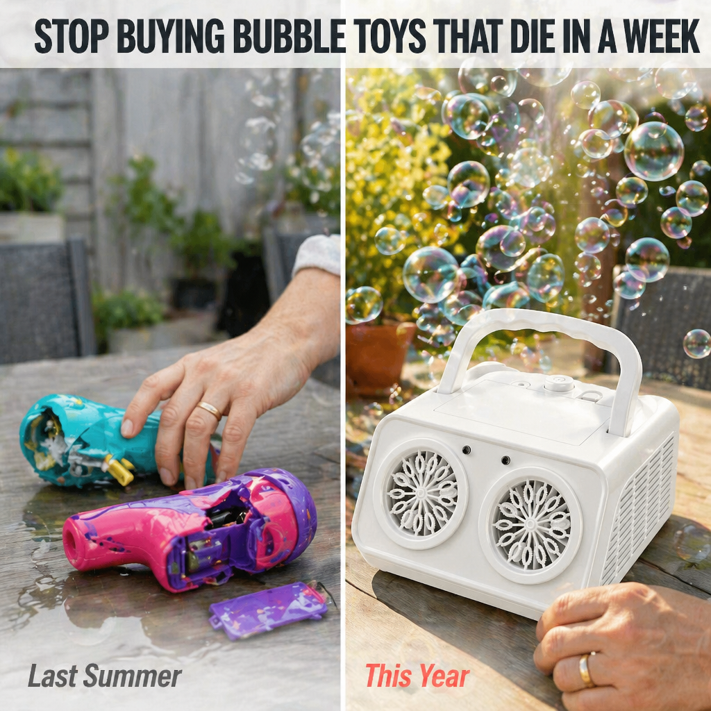 BubblyRush - Überschwemmen Sie jede Gartenparty mit einem Seifenblasensturm aus zwei Scheiben - Lamylie