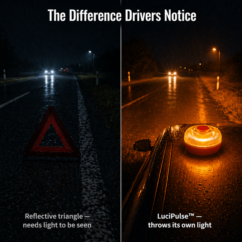 LuciPulse — Stick It On Your Roof & Light Up the Roadside in Seconds - Lamylie