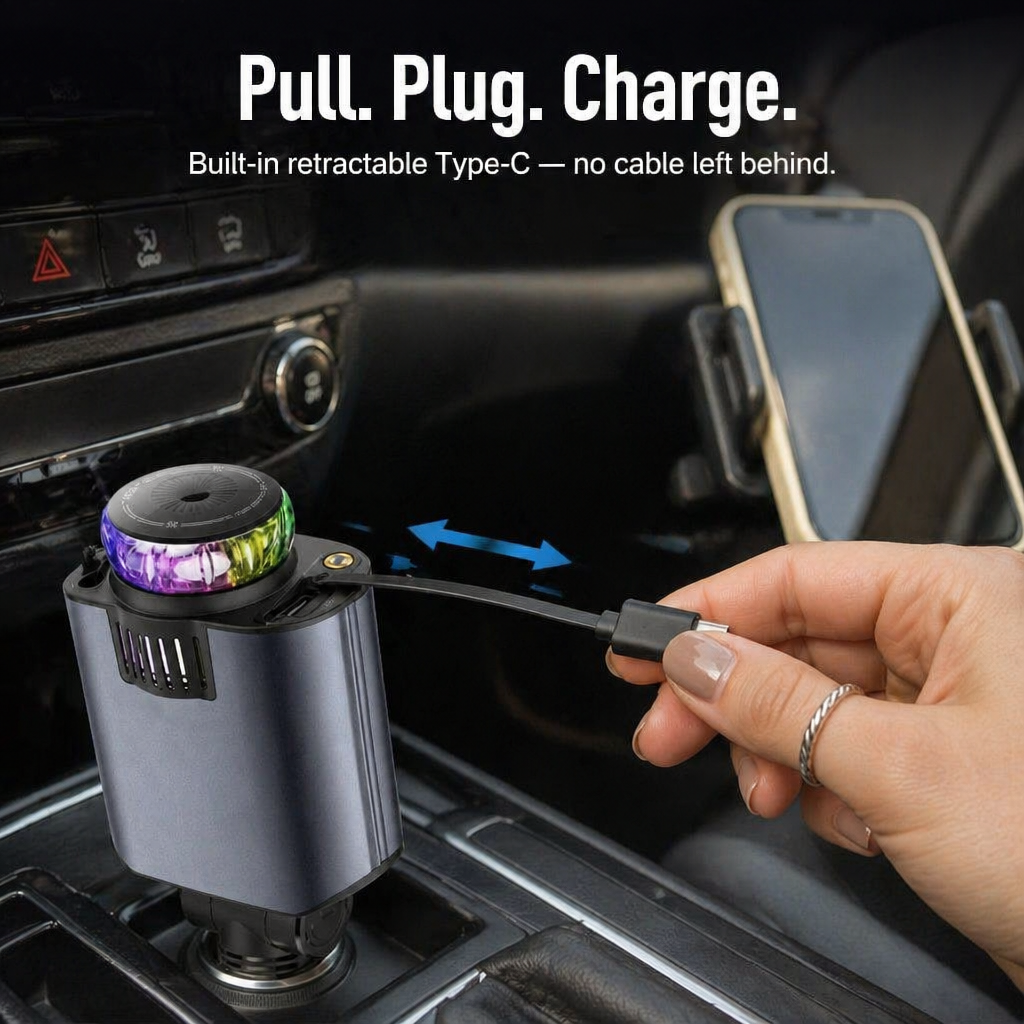 LumiVibe — Charge, Scent & Star-Project Your Car From One Plug - Lamylie